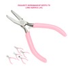 5pcs Mini Pink 4in Metal Pliers Set Kit Cutter Handwork