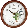 Rhythm Totoro Wall Clock, Character Analog Totoro M27, Wood, Brown,