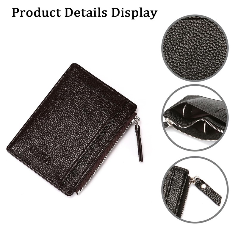 RisePlus Slim Wallet with RFID Protection, Card Case, Men's Mini