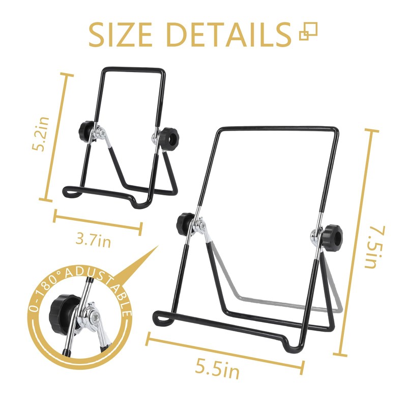 18 Pack Adjustable Easel Stand, 2 size Wire Foldable Book