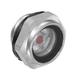 CoCud Air Compressor Oil Sight Glass, | G1/2 Male| Aluminum Hex Head Oil Liquid Level Indicator Glass Window - (Applications: for Gearbox Fittings), 1-Piece