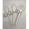 CWC 3 pc White Silicone Spoons & Turner Set Cook