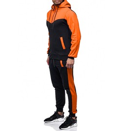 Marine Royal Track Suits for Men Set Full Zip Sweatsuit Outdoor Jogging Men Tracksuits