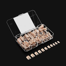 Apres Neutrals Gel-X Alex Box Of Nail Tips, 11 Sizes 00-9, Soft Gel Nail Tip Box, Nail Extensions (150pcs) (Natural Square Medium, 150pcs)