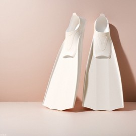 Cross-border Full-Foot Freediving Fins for Adult Training Gear FZ06 White Peach S Size (US 5-6 / EU 36-37) 10ea