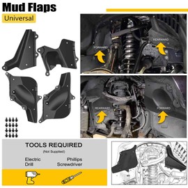 A-Premium Splash Guards Fender Liner Shields Compatible with Toyota Land Cruiser J200 2007-2020 Lexus LX570 2008-2020 Front and Rear 4-PC Set