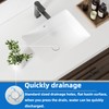 18 Inch White Rectangle Vessel Sink for Bathrooms 18.3" x