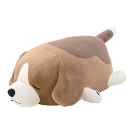 Liv Heart Marshmallow Animals 48928-37 Vicky the Beagle, Bolster Cushion (Total Length: Approx. 10.6 inches (27 cm)), Fluffy, Squishy