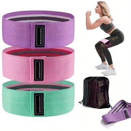 Bandas de Resistencia 3 Piezas, Bandas Elásticas de 150 cm para Ejercicio, Yoga y Entrenamiento en Casa Ligas Apilables Ligas Elásticas de Pilates