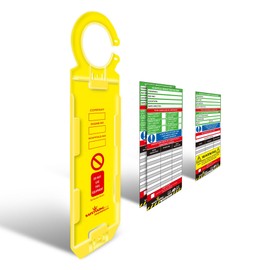 SAFETYKING® | Scaffold Inspection Tag 1 Holders - 2 Inserts | Scafftag Equipment Tag Kit | Robust Access quipment Tag | Scaffold Equipment Inspection Tag | Scallfod Record