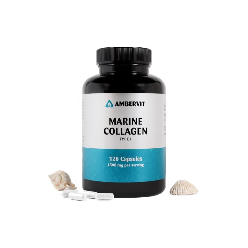 Marine Collagen Capsules 1500mg – Hydrolysed Type 1 Collagen Peptides