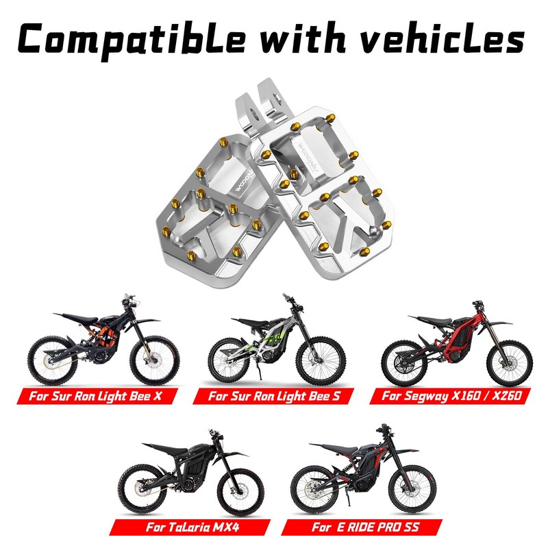 Dirt Bike Wide Non Slip Foot Pegs for Surron Light