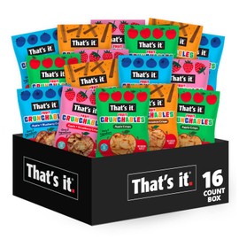 That's it. Fruit Crunchables Variety Pack, Fruit Snacks for Kids, 100% Fruit Crisps, Plant-Based, Non-GMO, Gluten-Free, No Sugar Added (16 Pack)