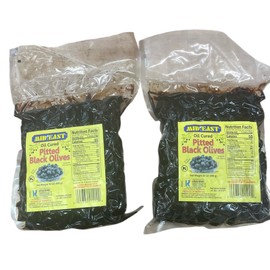 Mid East Oil Cured Moroccan Black Olives 32oz (907g) (2 Packs)