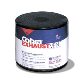 GAF Materials 2005 Cobra Ridge Vent, 20' x 10.5", Black