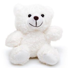 JIAHO White Teddy Bear Stuffed Animals for Girls, Boys and Toddlers, Kawaii Bear Plushies, Small Polar Bear Stuffed Animal Plush Toys, Soft Plush Animals Doll, Prize Box Toys for Kids Classroom