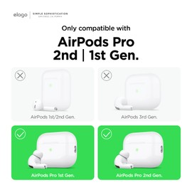 elago Leather Case Compatible with AirPods Pro 2 Generation and AirPods Pro Case - Genuine Leather case with Keychain, Luxurious Colors, Brass Ring Holder, Great Protection (Red)