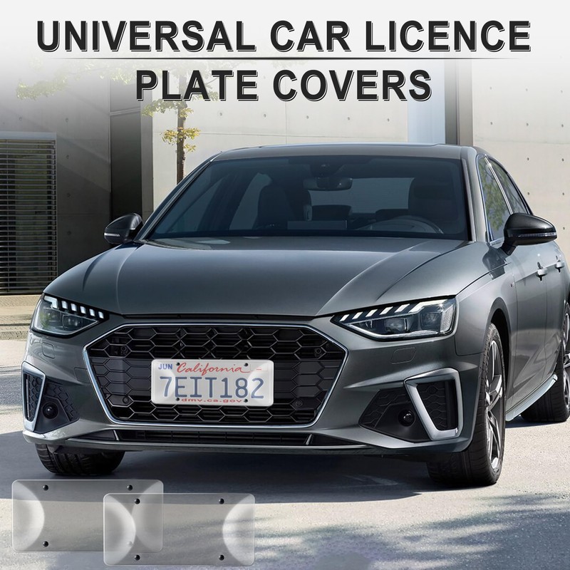 Alpmosn License Plate Frames with Screw Washers and Cap, Car