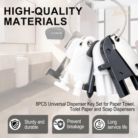 8 PCS Dispenser Key Set for Toilet Paper Towel Soap Janitor