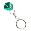 Komonee Green Dice Key Chain Novelty Keyring Casino Playing Game