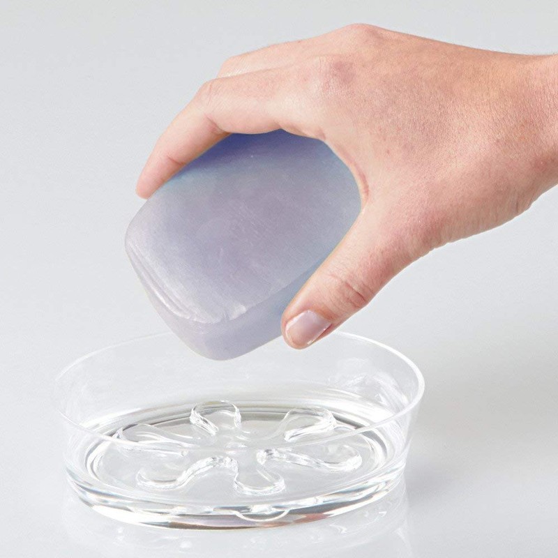 InterDesign Eva Bar Soap Dish for Bathroom Vanities, Kitchen Sink