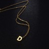 VU100 Initial Letter D Necklace for Women Girls-Stainless Steel Alphabet