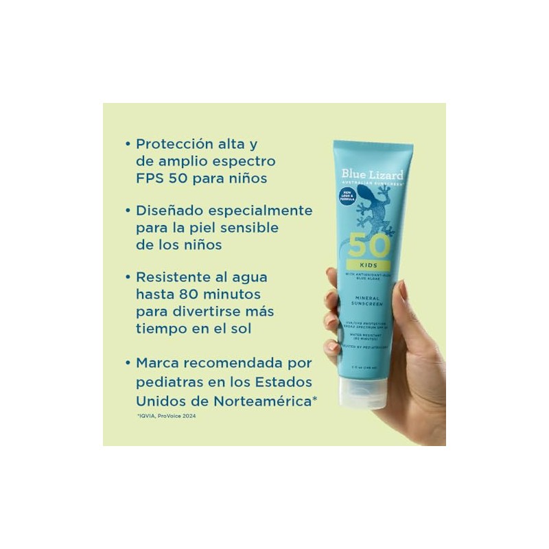 Blue Lizard Protector Solar Mineral Para Niños - SPF 50-148