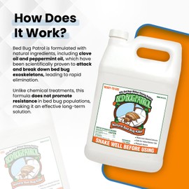 Bed Bug Patrol Natural Bed Bug Killer – 1 Gallon Refill (128oz) – Child & Pet Safe, Non-Toxic Spray for Home, Office, Furniture, Mattresses, Cracks & Crevices – Eco-Friendly Bed Bug Treatment