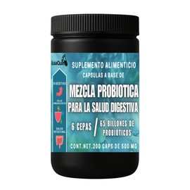 IsaaQuim Mezcla Probiótica Salud Digestiva 6 Cepas                                                                                                    