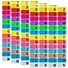 Alphabet Index Stickers Labels, Adhesive Colorful A-Z Tab Dividers for