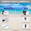 LOTTAFUN 6.5ft Beach Umbrella - Heavy Duty Wind Resistant UV