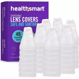헬스스마트 일회용 렌즈 커버 표준 디지털 귀 체온계용 필터(18-220-000) 상자당 45개 HealthSmart Disposable Lens Cover for Digital Ear Thermometer 45 per box [Pack of 1 45 Count]