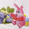 4.9ft Easter Inflatable Bunny Happy Easter Bunny Decoration Outdoor Blow