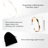 Stainless Steel Inspirational Bracelets for Women Engraved Mantra Motivational Cuff