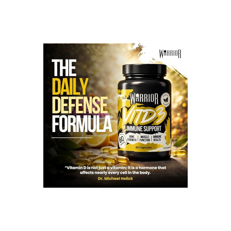 Warrior Vitamin D3 Tablets 4000 IU 60 Day High Strength