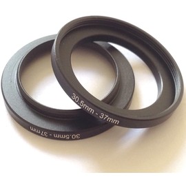 2pcs Size 30.5-37mm Digital Camera Lens Step Up Rings Screw Adapter D-SLR Video Connect-or 30.5mm To 37mm Filter Circle Diameters Holder Connection 30.5-37 Focus Photography Parts Accessories
