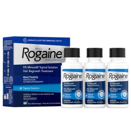 Men's Rogaine Extra Strength 5% Minoxidil Topical Solution for Hair Loss and Hair Regrowth, Topical Treatment for Thinning Hair, 3-Month Supply