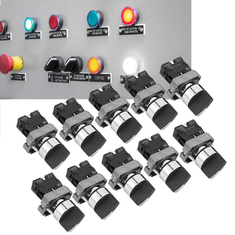 10Pcs BERM Button Switches Normally Closed Safety 2Level Knob Switch