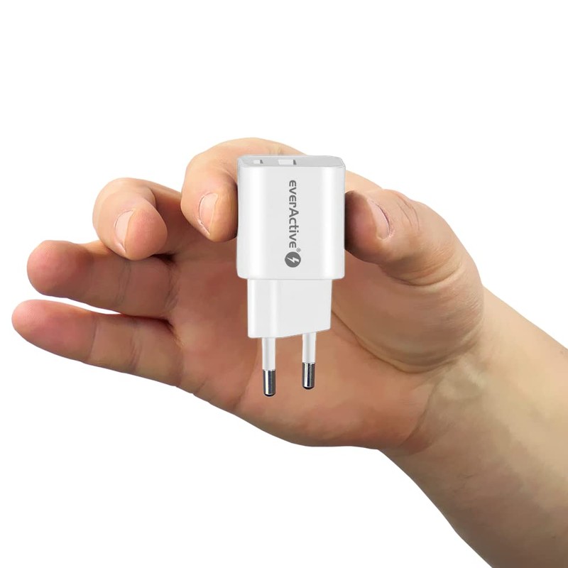 everActive GaN SC-390Q Mains Charger with USB QC3.0 and USB-C