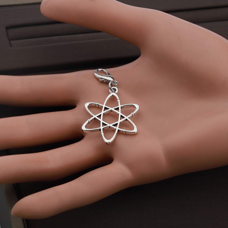 CHOORO Atom Pendant Zipper Pull Atheist Symbol Jewelry Scientific Jewelry