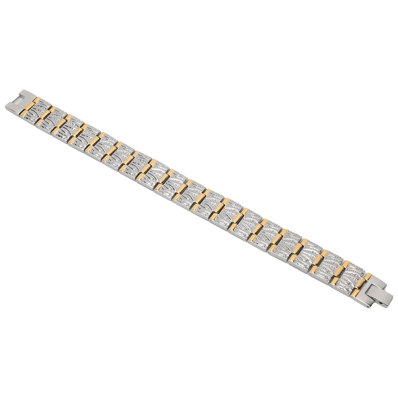 Golden Men Bracelet Fashionable Magnet Hand Chain Stainless Steel Pain