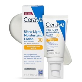 CeraVe Face Moisturizer with SPF 30  1.7 Ounce  Light-Weight Face Lotion with Hyaluronic Acid  Fragrance Free