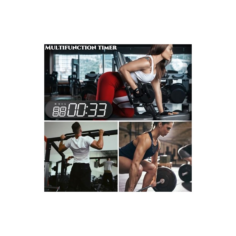 Digital Gym Timer Count Down Up Clock LED Interval Timer