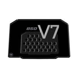 labelbike - 3D Sticker Motorcycle Tank Pad Protection and Decoration Made of Resin Compatible with Moto Guzzi V7 850 Sport 2025 Colour Carbon Black Grey