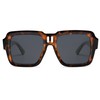 SOJOS Retro Square Polarized Sunglasses for Women Men Trendy Large
