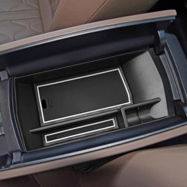 SHAOHAO Compatible with Opel Astra L C02 Sports Tourer 2023 2024 2025 Centre Console Armrest Storage Box Centre Armrest Organiser Multifunctional Glove Box Opel Astra L Accessories (White)