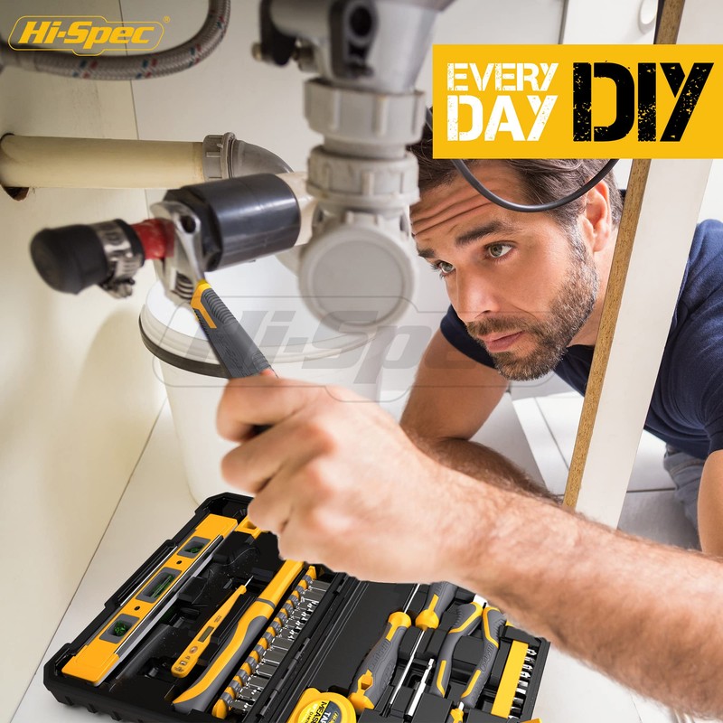 Hi-Spec 57pc Home Garage DIY Tool Kit Set. Complete Beginner