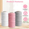 3 Rolls 2 mm x 100 m Cotton Macrame Cord