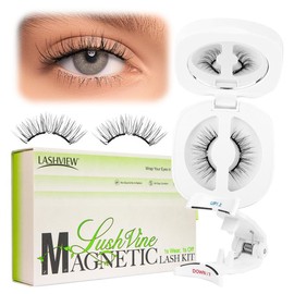 Lashview Soft Magnetic Eyelash Kit with All-in-One Applicator Reusable No Glue Needed Perfect for Sensitive skin Makeup Lash Extensions - Specification: style 4(veil)