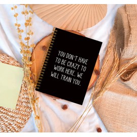 OXW Funny Office Gifts Notebook Journal, Gag Fun Gifts for Coworker Boss Colleague Adults Employee Friends Women Men, Sarcastic Snarky Gift, Weird Gifts Spiral Notebook 5.5 x 8.3